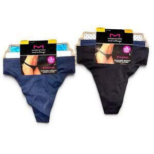NWT Maidenform Sweet Nothings
Seamless Thong panties 2 sets 3 packs
Size Large